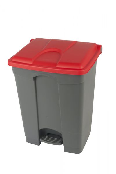 Chabrias Ltd 70L Step on Container Grey Base Red Lid 