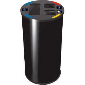 Abfallbehälter zur Mülltrennung 60L - 3 Fächer