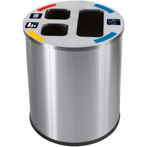 Waste seperation receptacle 40L - 3 compartments