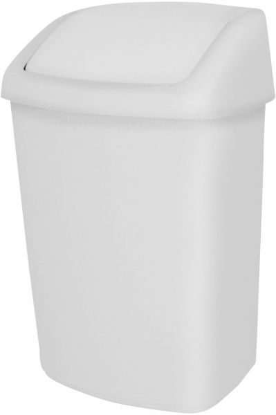 Poubelle 25L blanche couvercle basculant