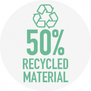 >50% matériau recyclé